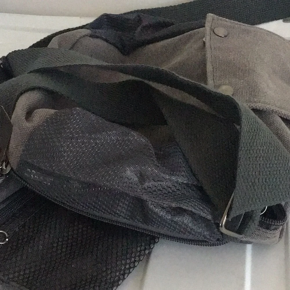 Gray Men's Crossbody Bag camping, travel utility